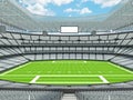 Modern American football Stadium with white seats Royalty Free Stock Photo