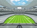 Modern American football Stadium with white seats Royalty Free Stock Photo