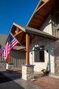 Modern american home on a sunny day Royalty Free Stock Photo