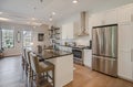 Modern American style kitchen has been remodeled with new decor