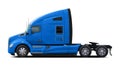 The modern American truck Kenworth T680 is completely blue.