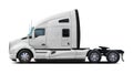 The modern American truck Kenworth T680 is completely white.