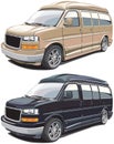 Modern american van Royalty Free Stock Photo