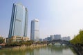 Modern and ancient building in Chengdu Royalty Free Stock Photo