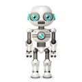 Modern android robot character artificial intelligence isolated on white background 3d realistic design icon vector
