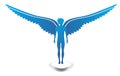 Modern Angel Logo Royalty Free Stock Photo