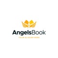 Modern AngelsBook Angels Book circle logo design