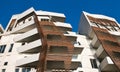 Modern angular design apartment blocks