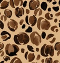 modern animalistic pattern of leopard skin painted in natural shades