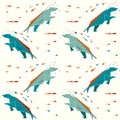 Modern animalistic textile pattern