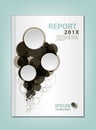 Modern Annual report Cover design vector geometric spectrum them Royalty Free Stock Photo