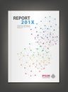 Modern Annual report Cover design vector geometric spectrum them Royalty Free Stock Photo