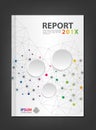 Modern Annual report Cover design vector geometric spectrum them Royalty Free Stock Photo