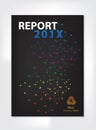Modern Annual report Cover design vector geometric spectrum Royalty Free Stock Photo