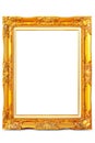 Modern antique gold wooden frame Royalty Free Stock Photo