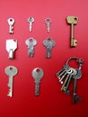 Modern and antique keys. Royalty Free Stock Photo