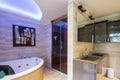 Modern apartment bathroom with fine finishes Royalty Free Stock Photo
