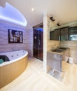 Modern apartment bathroom with fine finishes