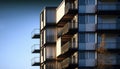 Modern apartment building balconies residential house balcony architecture block background texture window facades wall front Royalty Free Stock Photo