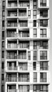 Modern apartment building facade in black and white Royalty Free Stock Photo