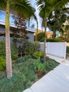 Modern apartment building front sid eand entrance in Hillcrest neighborhood in San Diego,