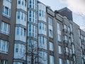 Modern Apartment Building with Gray Facade Royalty Free Stock Photo