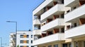 Modern apartment building in a residential area of ??a city. Royalty Free Stock Photo