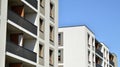 Modern apartment building in a residential area of ??a city. Royalty Free Stock Photo