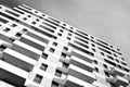 Modern apartment buildings exteriors. Black and white Royalty Free Stock Photo