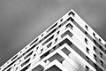 Modern apartment buildings exteriors. Black and white Royalty Free Stock Photo