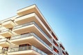 Modern apartment buildings exteriors. Facade of a modern apartment building.