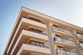 Modern apartment buildings exteriors. Facade of a modern apartment building.