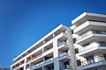 Modern apartment buildings exteriors. Facade of a modern apartment building.