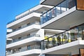 Modern apartment buildings exteriors. Facade of a modern apartment building.