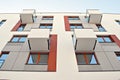 Modern apartment buildings exteriors. Facade of a modern apartment building. Royalty Free Stock Photo