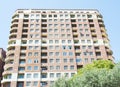 Modern apartment buildings exteriors in sunny day Royalty Free Stock Photo