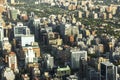 Modern apartment buildings and flats in downtown Santiago, Chile. Royalty Free Stock Photo