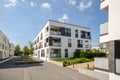 Modern apartment buildings in a green residential area in the city Royalty Free Stock Photo