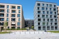 Modern apartment buildings in a housing development area Royalty Free Stock Photo