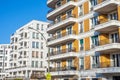 Modern apartment buildings seen in the Prenzlauer Berg district