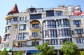 Modern apartment buildings on a sunny day with a blue sky Royalty Free Stock Photo