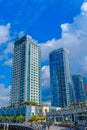 Modern apartment buildings at the Vancouver Waterfront Royalty Free Stock Photo