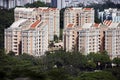 Modern apartment houses in a city Royalty Free Stock Photo