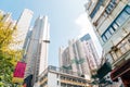 Modern apartment and old buildings in Soho, Hong Kong Royalty Free Stock Photo