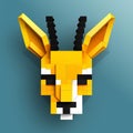 Modern App Logo With Gazelle Lego Cartoon