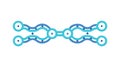 Modern Aqua Chain Pattern: Interconnected Digital Grid, vector design Generative AI Royalty Free Stock Photo