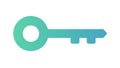 Modern Aqua Key Icon: Fresh Access & Digital Security, vector design Generative AI Royalty Free Stock Photo
