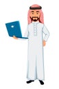 Modern Arab business man cartoon character Royalty Free Stock Photo