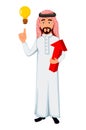 Modern Arab business man cartoon character Royalty Free Stock Photo