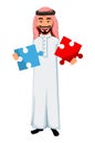 Modern Arab business man cartoon character Royalty Free Stock Photo